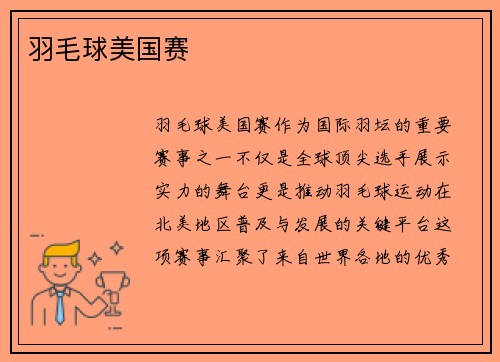 羽毛球美国赛
