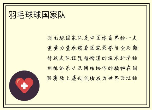 羽毛球球国家队